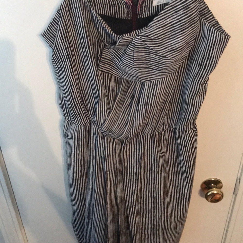 Rachel Roy black and white stripped dress